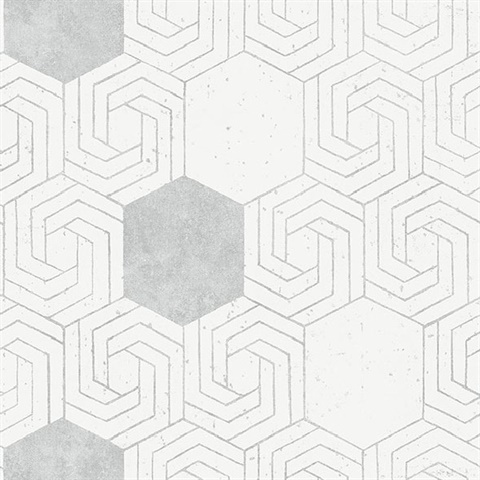 Momentum Off-White Geometric Wallpaper