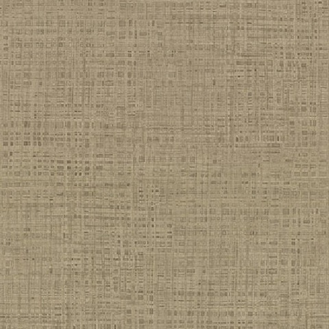 Montgomery Brass Faux Grasscloth Wallpaper
