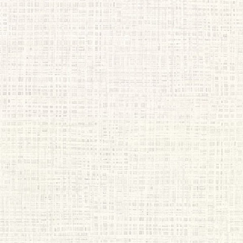 Montgomery White Faux Grasscloth Wallpaper