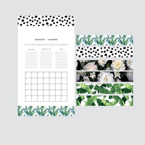 Monthly Planner Dry Erase Peel And Stick Giant Wall Decals