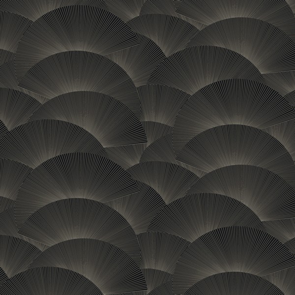 Morning Shell Black & Grey Wallpaper