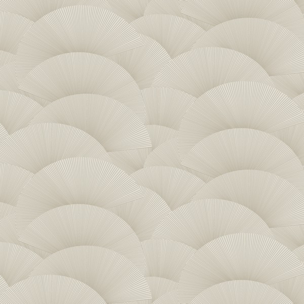Morning Shell Taupe & Gold Wallpaper