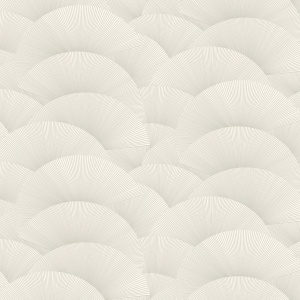 Morning Shell White & Silver Wallpaper