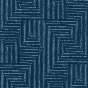 Mortenson Navy Geometric Wallpaper by Scott Living