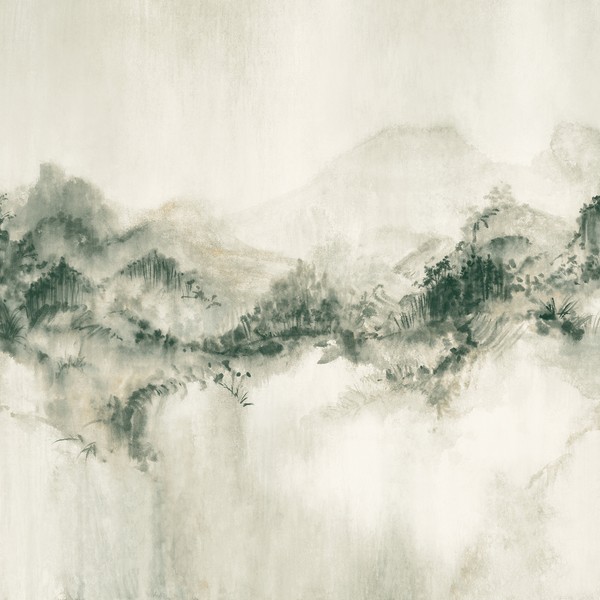 Mystic Overlook Green Wall Mural