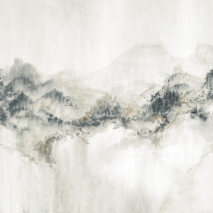 Mystic Overlook Grey Wall Mural