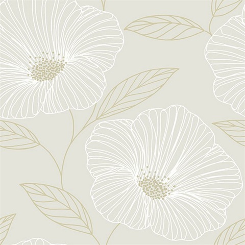 Mythic Dove Floral Wallpaper