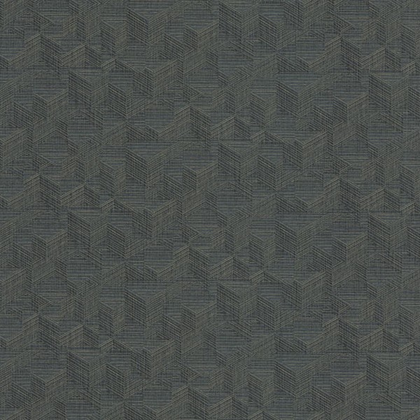 Naila Denim Geo Weave Wallpaper