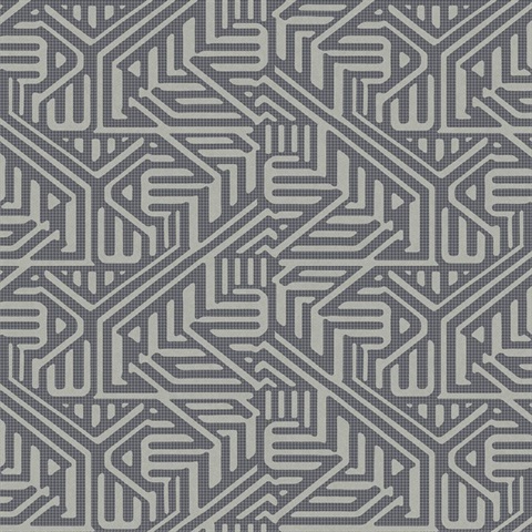 Nambiti Charcoal Geometric Wallpaper