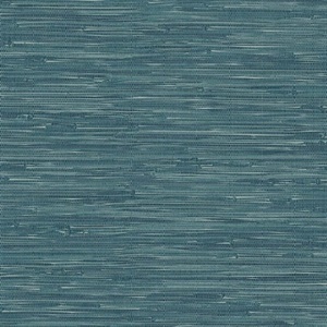 Natalie Teal Weave Texture Wallpaper