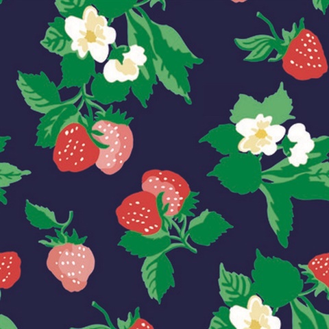 Navy Blue Berry Nice Peel & Stick Wallpaper