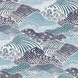 Navy Blue Shangri-La Peel & Stick Wallpaper