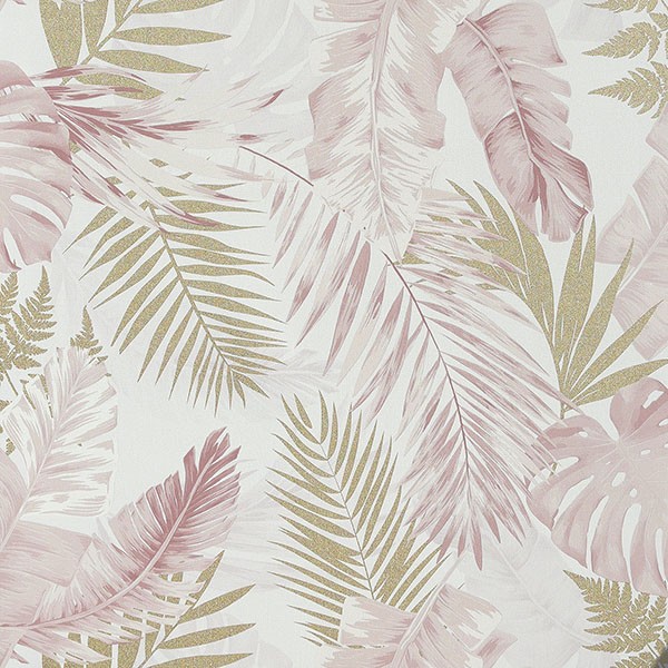 Nell Blush Tropical Wallpaper