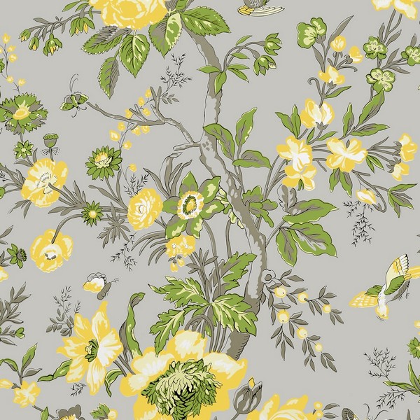 Nemour Grey Wallpaper