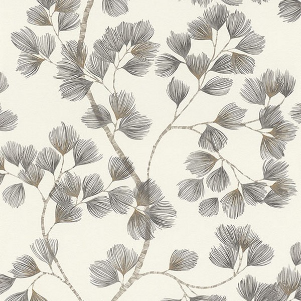 Newcomb Grey Trailing Branches Wallpaper
