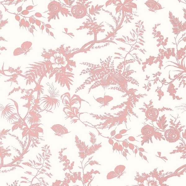 Newlands Toile Blush Wallpaper