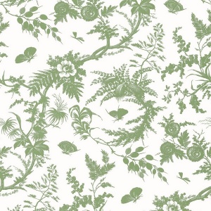 Newlands Toile Green Wallpaper