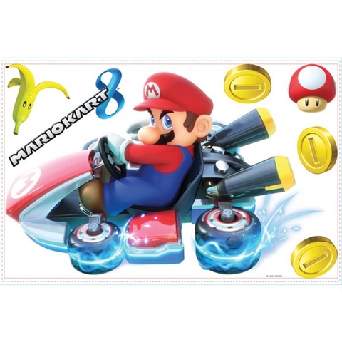 Nintendo - Mario Kart 8 Peel And Stick Giant Wall Decals
