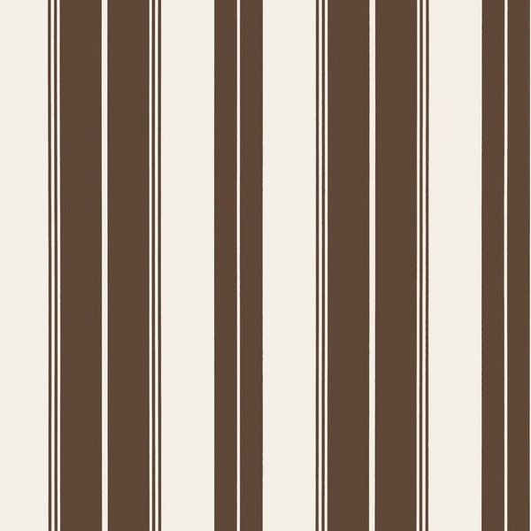 Norfolk Stripe Chocolate Brown Wallpaper