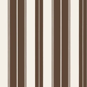 Norfolk Stripe Chocolate Brown Wallpaper