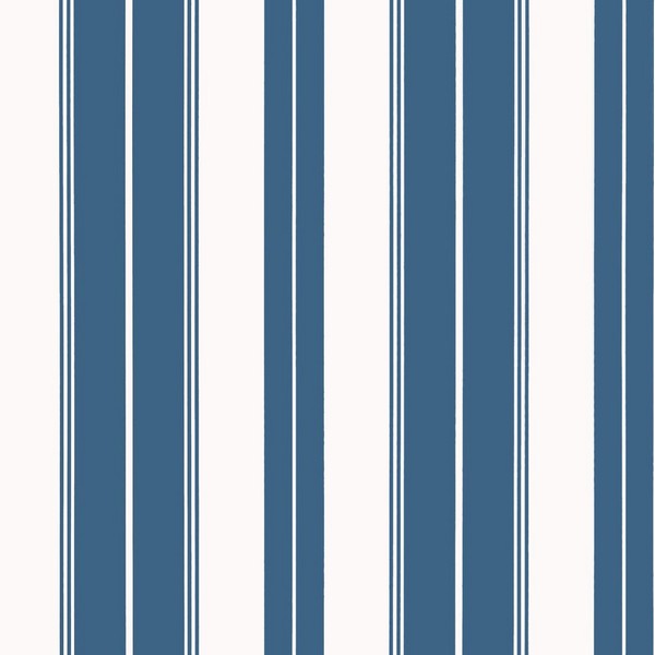 Norfolk Stripe Navy Wallpaper
