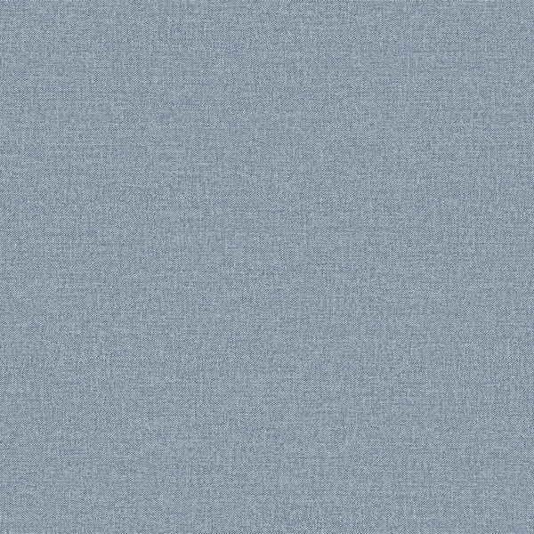 Normandy Slate Blue Faux Linen Wallpaper