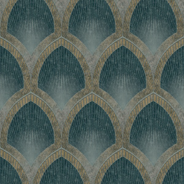 Nouveau Scallop Wallpaper