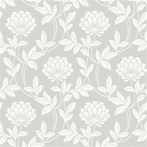 Ogilvy Silver Floral Wallpaper
