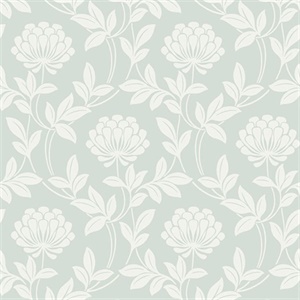 Ogilvy Seafoam Floral Wallpaper