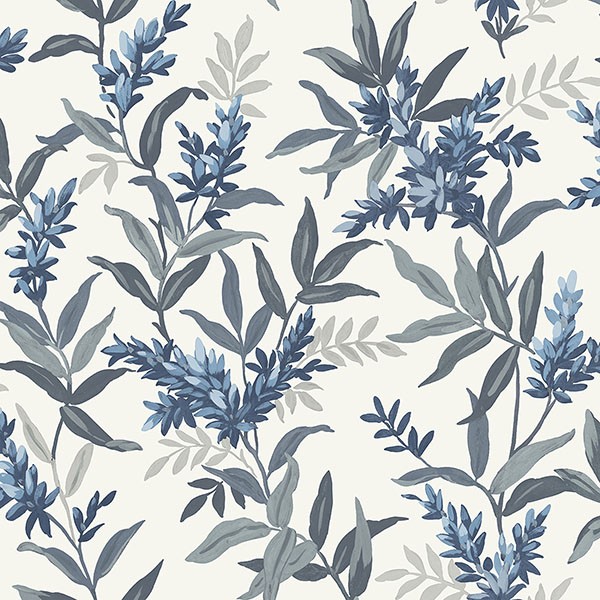 BG5905 Olivia Blue Floral Wallpaper