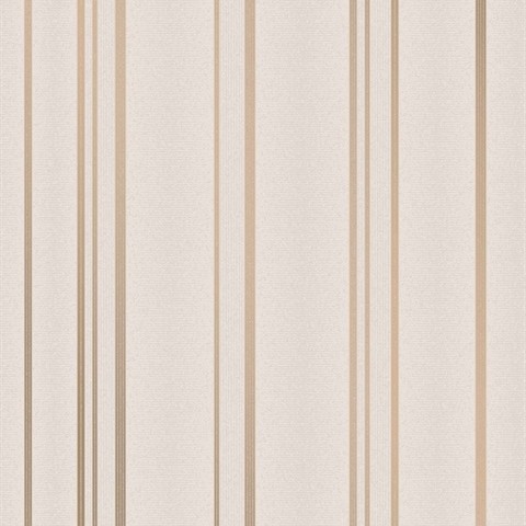 Thierry Rose Gold Stripe Wallpaper