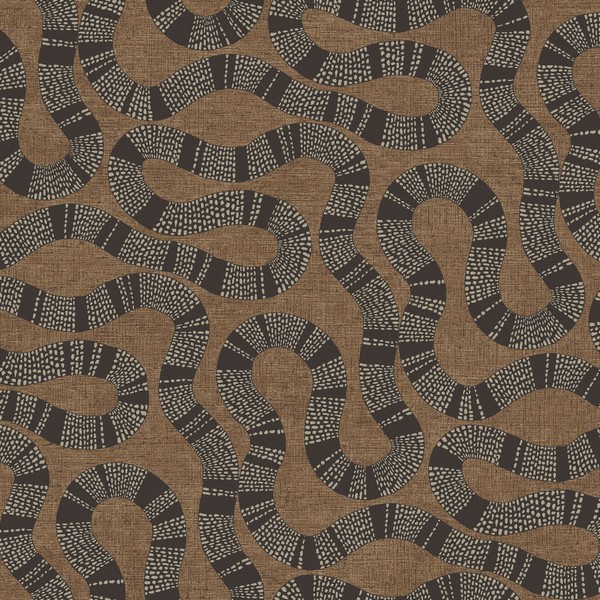 Ophidia Brown Wallpaper