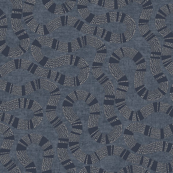 Ophidia Navy Wallpaper