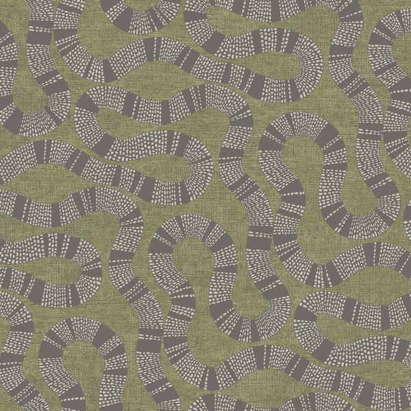 Ophidia Olive Wallpaper