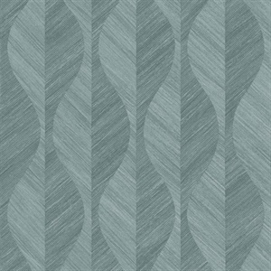 Oresome Teal Ogee Wallpaper