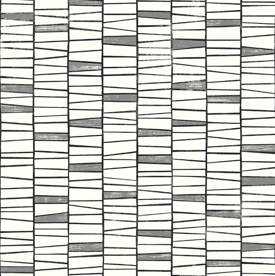 Organic Stripe Monochrome Peel & Stick Wallpaper