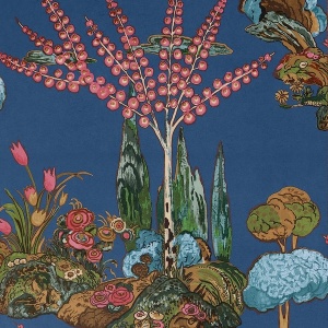 Orleans Navy Wallpaper