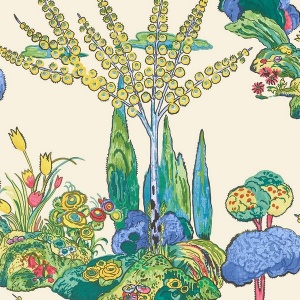 Orleans Yellow and Red Wallpaper