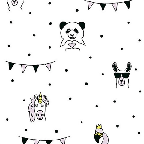 Orlow Pink Llama Wallpaper