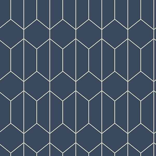 Orson Navy Trellis Wallpaper