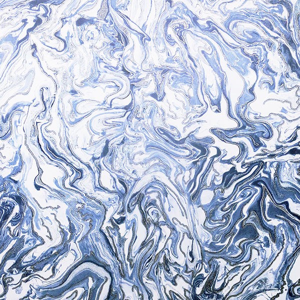 Osgood Navy Marbled Wallpaper