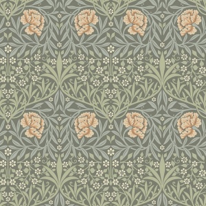 Oxford Union Grey Floral Vines Wallpaper