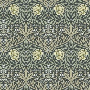 Oxford Union Sea Green Floral Vines Wallpaper