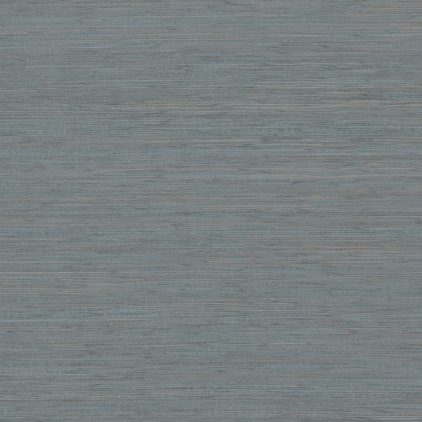 Painted Hemp Dusty Blue Grasscloth Wallpaper