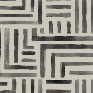 Painterly Labyrinth Charcoal Wallpaper