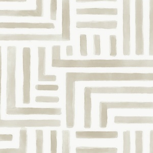 Painterly Labyrinth Light Neutral Wallpaper