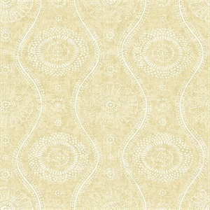 Linen Ikat Trellis Wallpaper