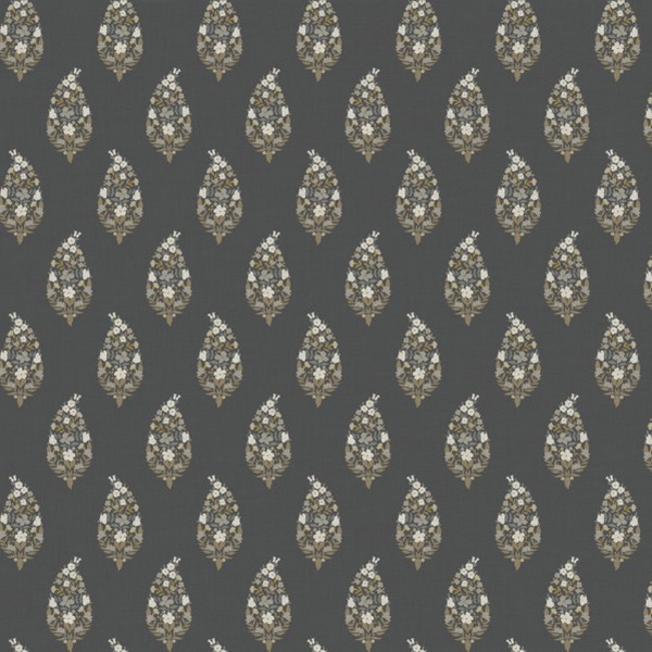 Paisley Black Wallpaper