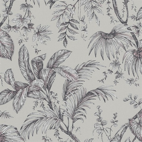 Palm Leaf Motif Wallpaper