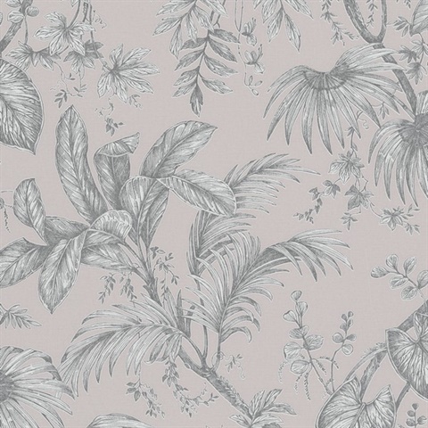 Palm Leaf Motif Wallpaper